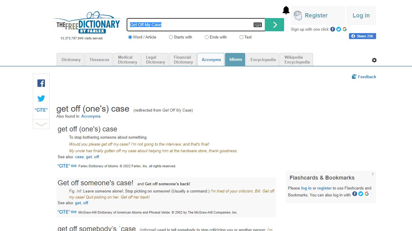 Get Off My Case - Idioms by The Free Dictionary